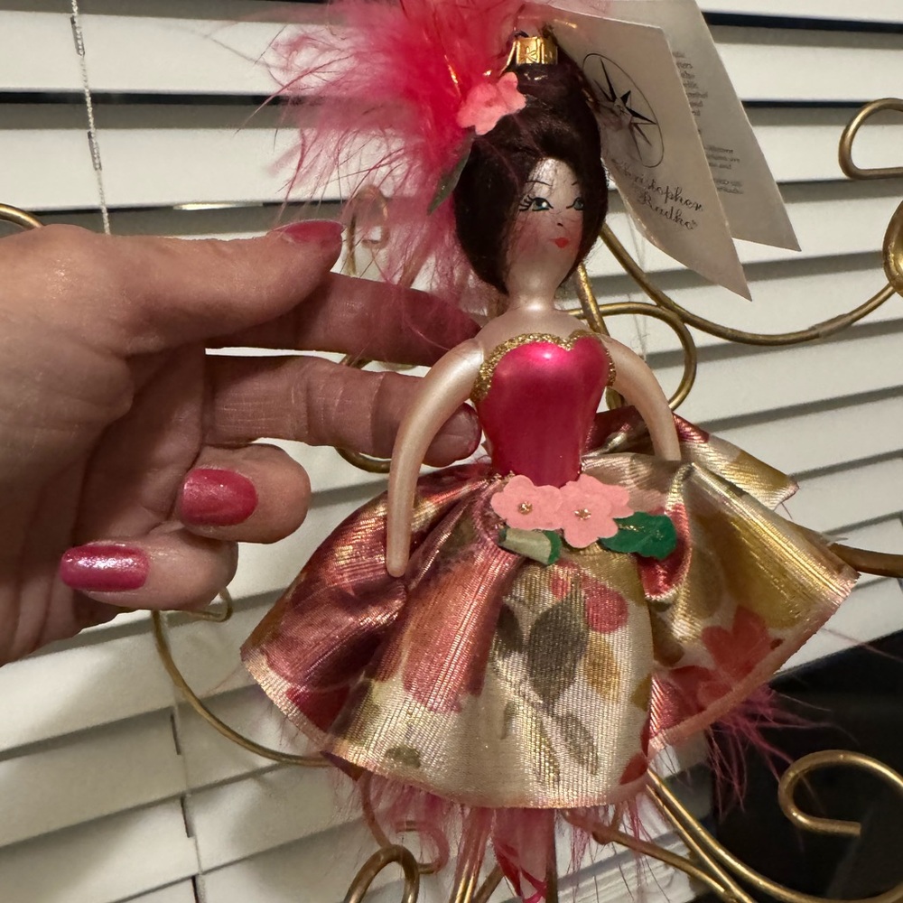 Christopher Radko Brigitte Bordeaux Italian Made Gorgeous Dancing Girl NWT.